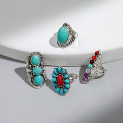 4 комплект из 27.5~41 регулируемого кольца для пальцев из сплава RJEW-L131-02AS