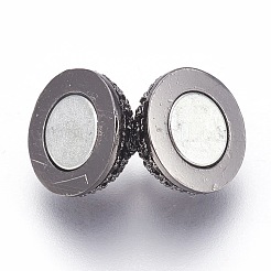 Магнитные застежки из латуни с цирконием и микропаве с петлями KK-O106-30A-B