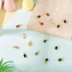 16шт латунные подвески с микропаве и кубическим цирконием KK-TA0001-96