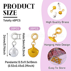 40шт 2 цвета латунные подвески&nbsp;KK-TA0003-22