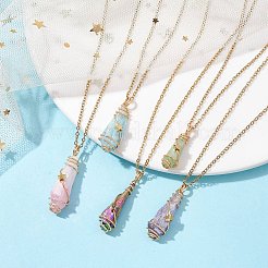 Ожерелье с подвеской в виде самородка NJEW-JN04627-02