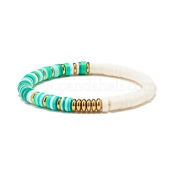 Набор эластичных браслетов из синтетического гематита и полимерной глины бусины хейши BJEW-JB07405