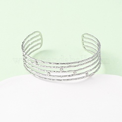 Многорядные браслеты-манжеты из нержавеющей стали 304 для женщин&nbsp;BJEW-B156-01