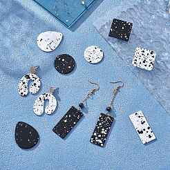 20個10スタイルアクリルパーツ  四角と長方形と丸  ミックスカラー  29.5~44x20~31.5x2~2.5mm  2個/スタイル&nbsp;SACR-SZ0001-16