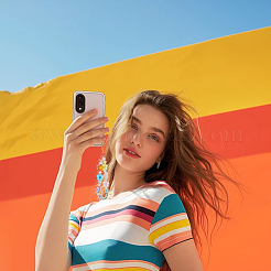 100шт прозрачная акриловая рамка для бусин&nbsp;TACR-SP0001-34