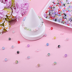 400pcs 8 Farben transparente Knistern Acrylperlen&nbsp;DACR-ME0001-01