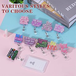 Bobine de badge rétractable en plastique pailleté&nbsp;AJEW-SZ0002-44F