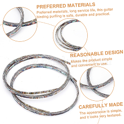 Пластиковые гитарные переплёты с имитацией ракушки&nbsp;AJEW-WH0470-41