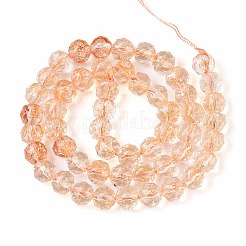 Хрустящие прозрачные стеклянные бусины нити&nbsp;GLAA-N063-8mm-07