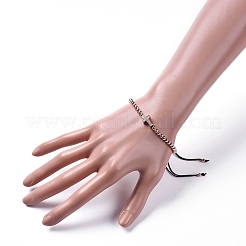 Braccialetti di perline intrecciati in ottone&nbsp;BJEW-JB04790