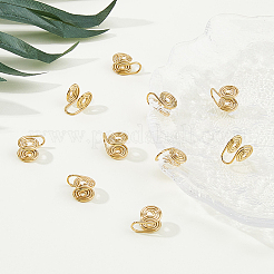 10 pieza de pendientes con almohadilla en espiral de acero inoxidable&nbsp;EJEW-HS0001-03G