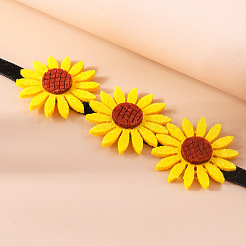 Фетр 3 подсолнечник чоклер ожерелья для женщин FS-WG49D9B-01