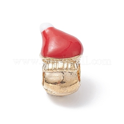 Thème de noël alliage émail perles européennes&nbsp;MPDL-Q213-07G