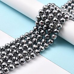 テラヘルツストーンビーズ連売り  多面カット  ラウンド  10mm  穴：1mm  約40個/連  15.59''（39.6センチメートル）&nbsp;G-D461-13D