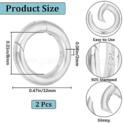2 pz. 925 anelli a molla in argento sterling&nbsp;STER-CN0001-30
