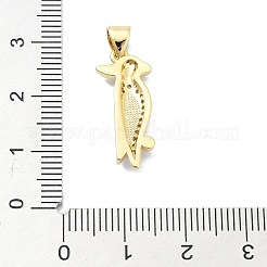 Латунные микропаве прозрачные подвески с фианитом&nbsp;KK-A221-15A-G