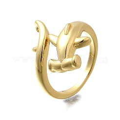 Кольца-манжеты из китовой латуни для женщин RJEW-Z085-01G-01