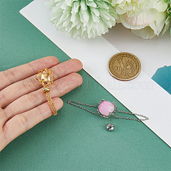 2 шт. 2-х цветная латунная полая круглая клетка подвесные украшения AJEW-FH0004-30