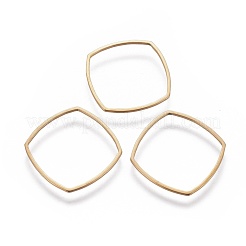 ステンレス鋼の連結リング  正方形  ゴールドカラー  20x20x0.7mm  内径：18.5x18.5mm&nbsp;STAS-TAC0002-05G
