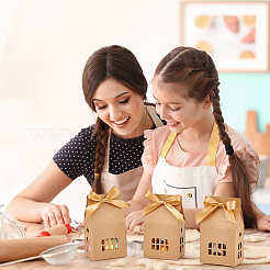 Картонные бумажные коробки для конфет в форме полого домика&nbsp;CON-WH0084-82A