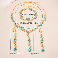 Vintage-Sets aus Messing mit floralen Halsketten&nbsp;RC4234
