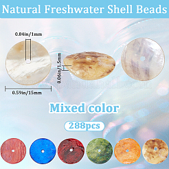 288шт натуральные пресноводные бусины из ракушек BSHE-BBC0001-02