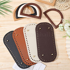 8 Stück Taschengriffe aus Harz in 4 Farben & 4 Stück ovale Pads zum Formen von Nägeln aus PU-Leder in 4 Farben zum Stricken und Häkeln von Taschen&nbsp;PURS-GL0001-04