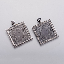 Aluminium-Anhänger Fassungen für Cabochons&nbsp;X1-ALRI-TAC0001-05A-B