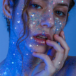 100 г светящиеся лазерные ПЭТ пластиковые блестки для ногтей&nbsp;MRMJ-ME0001-08