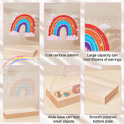 Прозрачные акриловые подставки для сережек с наклоном назад&nbsp;EDIS-WH0035-20B-02