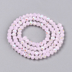 Стеклянные бусины с гальваническим покрытием &nbsp;LS-EGLA-A044-J3mm-L02