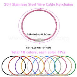 40 шт. 10 стиля прочных брелоков из нержавеющей стали 304&nbsp;FIND-SC0019-18