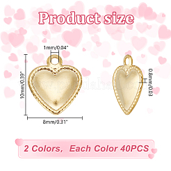 80 шт. 2-х цветные подвески из нержавеющей стали 201 и 304 STAS-LP0001-33