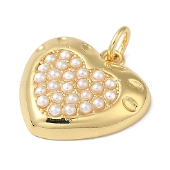 Стойка из латуни с подвесками из искусственного жемчуга из АБС-пластика KK-B092-15G