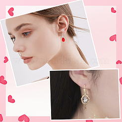 20 шт. 2 стиля крючков для сережек из нержавеющей стали 304 со стразами&nbsp;STAS-BBC0007-16B