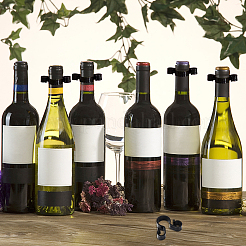 24шт 4 стиля пластиковый держатель для бутылки шампанского одинарный AJEW-GF0002-01