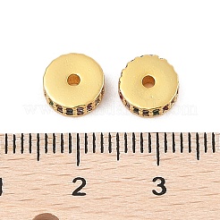 Estante de chapado de metal micro pavimentan abalorios de circonio cúbico&nbsp;KK-F879-14G-04