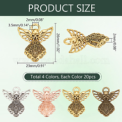 80шт 4 цвета подвески из цинкового сплава FIND-PH0018-88