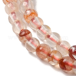 Fili di perle di quarzo ematoide rosso naturale/quarzo ferruginoso&nbsp;G-B090-A10-02