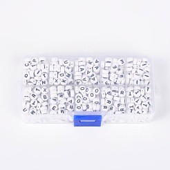 1 коробка письмо акриловые бисер SACR-X0013-B