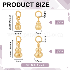 6 Stück 2 Stile Messing Kürbis Charms&nbsp;KK-BC0015-58