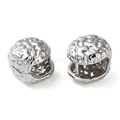 Orecchini a cerchio martellati in ottone placcato a cremagliera da donna&nbsp;EJEW-K249-09P