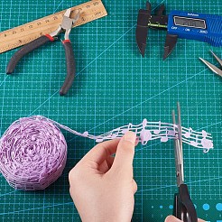 Полые кружева тиснением ленты ленты поделки швейные украшения свадебные аксессуары OCOR-WH0046-02A