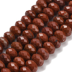 Натуральные красные яшмы бусы пряди G-C259-A13-6x10mm