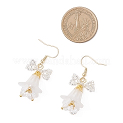 Серьги с подвесками из акрилового цветка&nbsp;EJEW-MZ00591-05