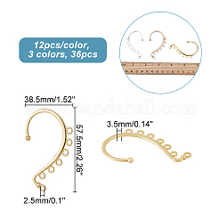 36шт 3 цвета сплава ушные манжеты выводы FIND-CA0005-23