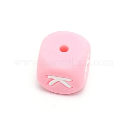 Perline dell'alfabeto in silicone per la realizzazione di braccialetti o collane&nbsp;SIL-TAC001-01B-K