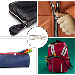 Нейлоновая закрытая молния и бегунки из цинкового сплава DIY-BC0011-65