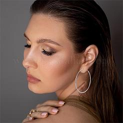 925 серьги-кольца из стерлингового серебра с родиевым покрытием JE1076A-01