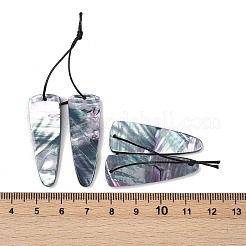 2 шт. подвески-ракушки из натуральной черной губной помады&nbsp;FIND-Z079-01B